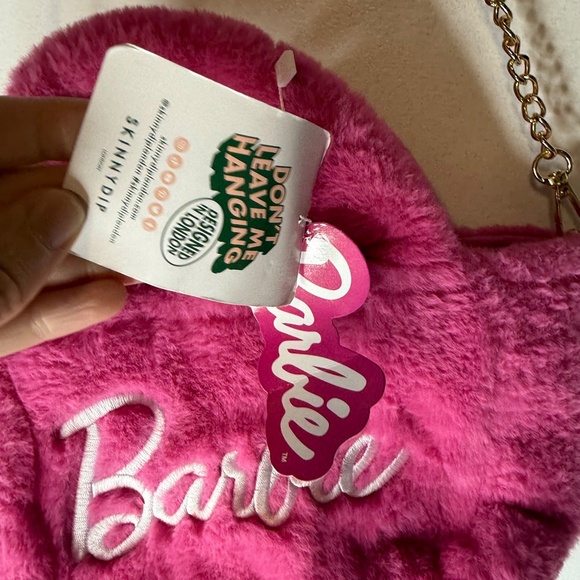 NWT Skinnydip x Barbie Pink Grab Bag Fluff Fur Mini Tote 2023 Limited Edition - Picture 4 of 8